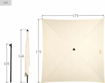 Obrázek produktu pro Solskærm Aktive Beige 175 x 240 x 175 cm