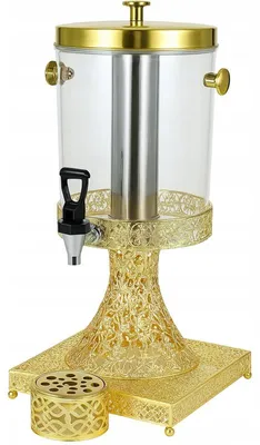 Zdjęcie produktu dla Słój Dozownik do Napojów ViO JBD-06 z Kranikiem Dyspenser Gold 8L