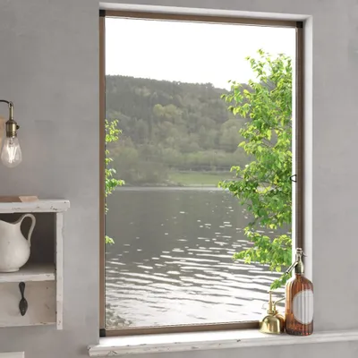 Produktbild von The Living Store Insektenschutz für Fenster Braun 90x120 cm