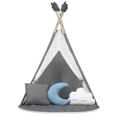 Produktbild von NK-406 Nukido Tipi-Zelt für Kinder - grau