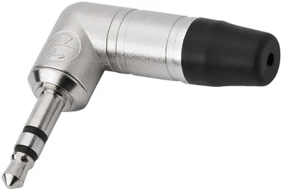 Produktbild von JACK 3,5mm Male Stereo JACK Stecker 90 Grad Nickel Gehäuse und Kontakte
