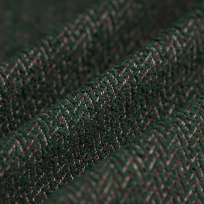 Imagen del producto de Tejido de tapicería tipo Chevron, color verde, 145 cm de ancho – Producto propio de MT