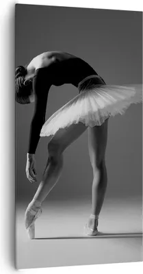 Produktbild von Bild auf Leinwand - Leinwandbild - Einteilig - Ballerina Figur Schwarz und Weiß - 65x120cm - Wand Bild - Wanddeko - Wandbilder - Leinwanddruck - Bilder - Wanddekoration - Leinwand bilder PA65x120-4400