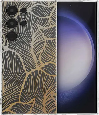 Obrázok produktu pre imoshion Design puzdro pre Samsung Galaxy S24 Ultra - Golden Leaves Transparent