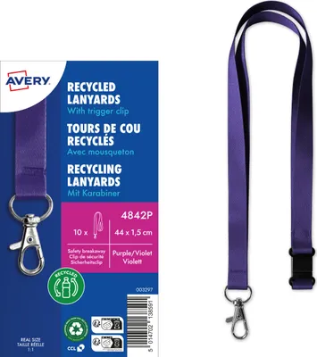 Produktbild von Avery Zweckform 4842P, Lanyard, 15 x 440 mm, 10 Stück