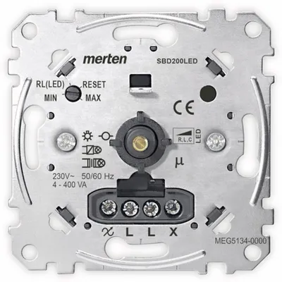 Immagine prodotto di Merten MEG5134-0000 Inserto dimmer universale rotativo per lampade LED da incasso NUOVO