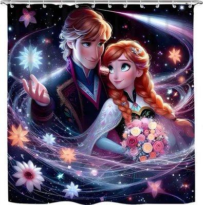 Obrázok produktu pre Dizajnová multifunkčná záclona 180x180 cm - Frozen/Dream and Anna - Romance