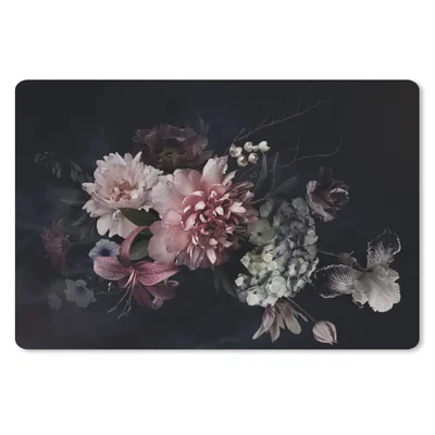 Produktbild von MuchoWow® Mauspad Mousepad Blumen - Vintage - Pastell - Rosa - Weiß 27x18 cm - Mousepads - Maus Mat - Pad - Mausunterlage - Büroartikel - Desk Matten