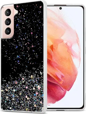 Obrázok produktu pre Cadorabo Puzdro pre Samsung Galaxy S21 5G Ochranný kryt v čiernej farbe Puzdro na mobilný telefón TPU puzdro Glitter Cover Case Glitter
