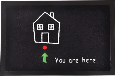 Produktbild von Fußmatte 'You Are Here' | Schmutzfangmatte Schmutzmatte, Größen:40x60