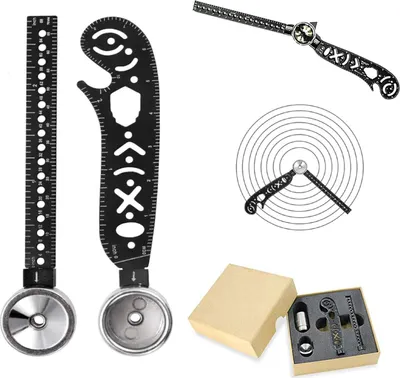 Produktbild von Vielseitiges Zeichnen, gebogenes magnetisches Lineal, Winkelmesser-Kombination