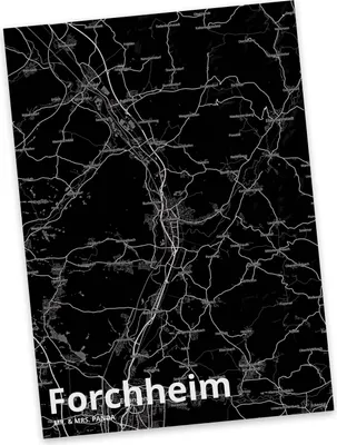 Produktbild von Mr. & Mrs. Panda Postkarte Forchheim - Geschenk, Ansichtskarte, Ansichtskarten, Postkarten, Stadt, bildkarte, Dorf Karte Landkarte Map Stadtplan, Grußkarte
