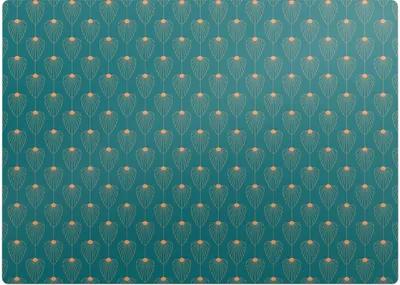 Produktbild von Blattiges Retro-Muster – Bodenschutzmatte – Rutschfest – Schutzmatte für Büro – Vinylmatte – Stuhlunterlage  – 140 x 100 cm