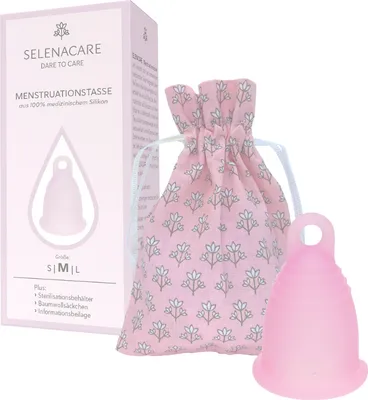 Produktbild von SELENACARE - Menstruationstasse - Premium - Rosa - Verschiedene Größen