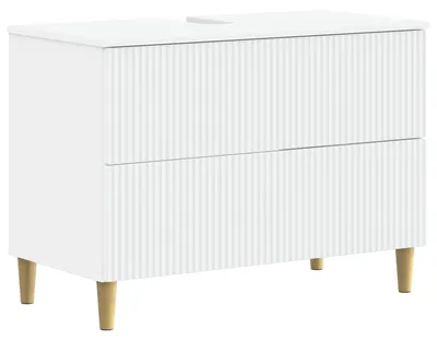 Produktbild von vidaXL Waschbeckenschrank ARNHEM Weiß 82 x 41 x 59 cm Holzwerkstoff