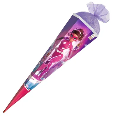 Produktbild von Roth Schultüte 85cm eckig Agentin Laura Folie Glitzerborte
