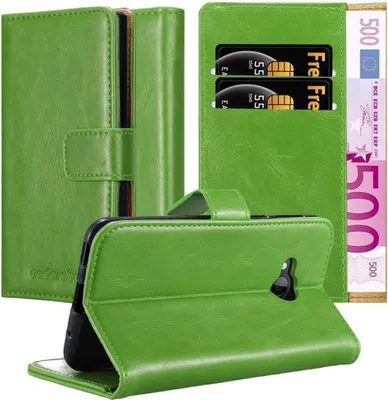 Produktbild von Cadorabo Hülle für HTC U PLAY Schutzhülle in Grün Handyhülle Book Tasche Case Etui Luxury