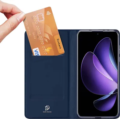 Produktbild von Handyhülle mit Klappe für Oppo Reno 13 Pro, Dux Ducis Skin Pro, Dunkelblau