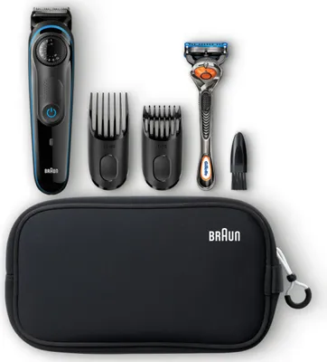 Obrázek produktu pro Braun BT3940, Planžetový holicí strojek, Černá, Modrá, Nerezová ocel, 1 mm, Baterie, 60 min