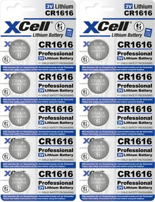 Immagine prodotto di 10x XCell litio a bottone CR1616 3V/50mAh (2x confezione da 5)