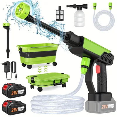 Image de Nettoyeur haute pression – Pistolet à eau sans fil – 30 bars – Nettoyeur électrique – Pliable