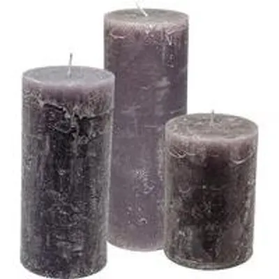 Produktbild von Cactula Stumpenkerzen-Set – Aubergine – 3 Stück