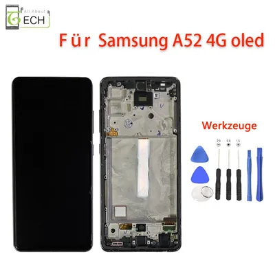 Produktbild von LCD für Samsung Galaxy A52 4G A525 Full OLED Display Bildschirm mit Rahmen