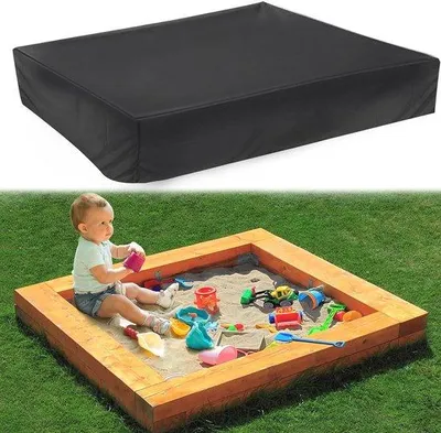 Productafbeelding van Waterdichte Zandbakafdekking 150 x 150 cm - Oxford Stof met Trekkoord