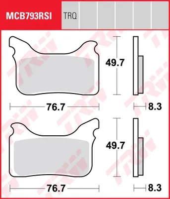 Produktbild von TRW Bremsbelagsatz MCB793TRQ 525 SX-SMR  SXV450 VS FS650E