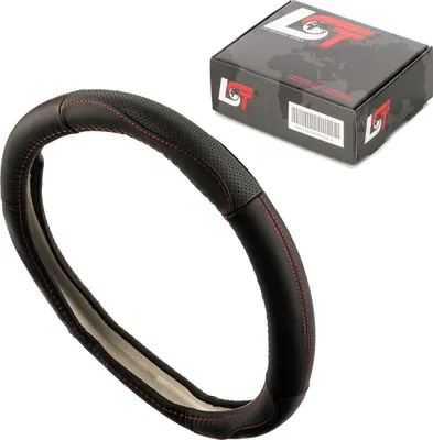 Produktbild von Lenkradbezug Ø 38x9 cm 15x3,5 Zoll anthrazit rot für VW für SEAT für SKODA