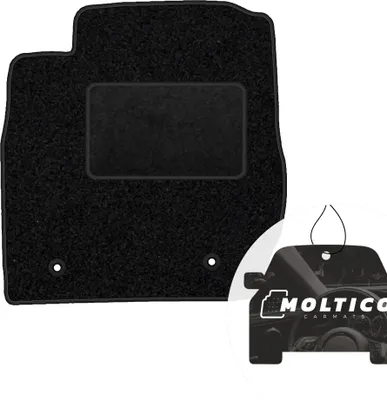 Produktbild von moto-MOLTICO Fahrer Fußmatte Auto Velours Fahrerseite Autoteppiche Schwarz Fahrermatte 1-teilig passend für Ford Fiesta 2008-2011