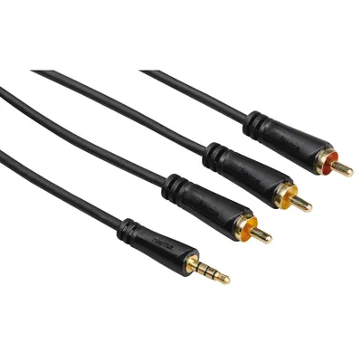 Immagine prodotto di Hama 122161 Cavo audio 1,5 m 3,5 mm 3 x RCA Nero