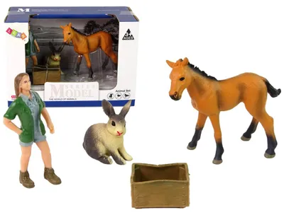 Produktbild von Lean Toys Leichtes Pferd Figurenset Tiere.