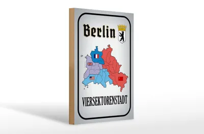 Produktbild von Holzschild Spruch 20x30cm Berlin Viersektorenstadt