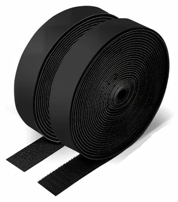 Productafbeelding van Zelfklevende klittenbandstrip – Extra sterke klittenbandstrip – Voor het bevestigen van horren – 16 mm breed, 5 meter lang – Zwart