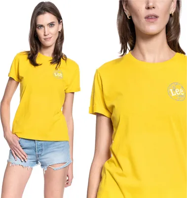 Produktbild von LEE Damen, T-Shirt SS GLOBAL TEE, XS, Gelb, sport, tshirt, shirt