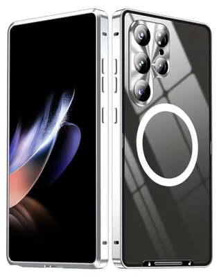 Immagine prodotto di Custodia in metallo MagSafe per Samsung Galaxy S25 Ultra 5G, argento magnetico
