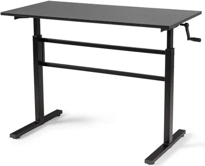 Zdjęcie produktu dla Bc-elec - BS400002 Biurko z regulacją wysokości (76-114cm) z blatem 120x60cm, ergonomiczne biurko, ręczne