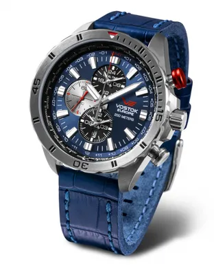 Image de Vostok Europe YM26-320A652 Montre Homme Multifonction Almaz Space Station Bleue