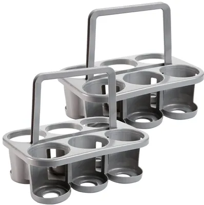 Imagen del producto de Soporte para botellas - 2 unidades, para 6 botellas, color gris