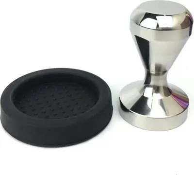 Produktbild von Kaffeetamper, 51mm Tamper, Silikonmatte 58mm, 304 Edelstahl Espresso Tamper für Siebträgerkaffeemaschine, Intensiver Kaffeegenuss dank Espressostempel