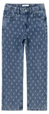 Produktbild von Name IT Mädchen Nkfrose Hw Straight 5352-za Gerade Jeans, Dark Blue Denim, 128 E