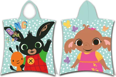 Immagine prodotto di Jerry Fabrics Baby poncho 50x115 Bing Bunny 6533 asciugamano con cappuccio baby bunny blu