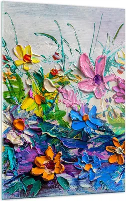 Produktbild von Bilder auf glas - Einteilig - Blumen die Farben pastos - 50x70cm - Glasbilder - Wandbilder - Bilder - zum Aufhängen bereit - Wanddekoration aus Glas - Glas Bilder - Wandbild auf Glas - GPA50x70-4521