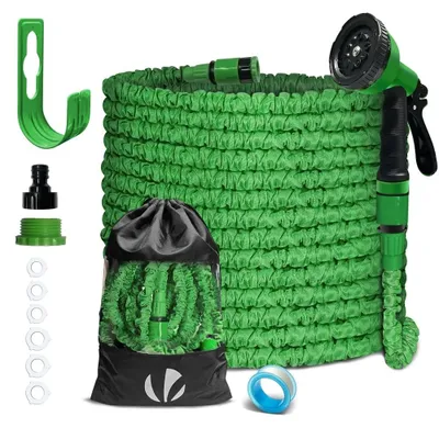 Produktbild von Gartenschlauch Wasserschlauch Flexibler Schlauch - 30 m - Ausziehbar - Grün - 10 Sprühfunktionen