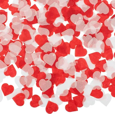 Herz Konfetti 3000 Stück, Rote Streudeko für Valentinstag & Hochzeit