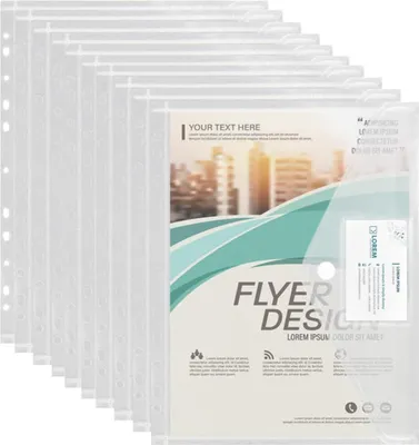 Produktbild von 40-teiliges A4-Dokumententaschen-Set, wasserdichte Sammelmappen mit Lochrand, Klettverschluss und Etikettentasche