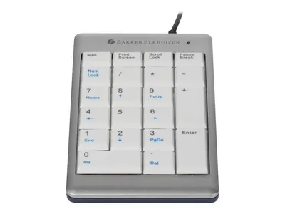 Obrázek produktu pro BakkerElkhuizen UltraBoard 955 Numeric, USB, 21, PC, 1,5 m, Světle šedá, Bílá