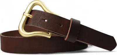 Produktbild von Ledergürtel Damen Echtleder 3 cm, Schnalle mattgold, Gürtel Vintage FRONHOFER