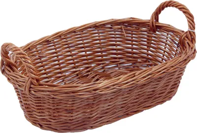 Produktbild von Schalenkorb, naturbraune Weide, T 24cm x B 36cm x H 9cm